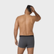 NEUE TENA Men schützende Boxershorts, Rückansicht, Mann, graue Boxer-Brief-Unterwäsche.