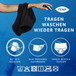 TENA 3-er Pack schützende Unterwäsche Bio-Baumwolle mit Pflegehinweisen.